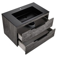 Тумба под раковину Vincea Chiara 2D 80 см, подвесная, серый камень G.Stone, VMC-2C2800GS