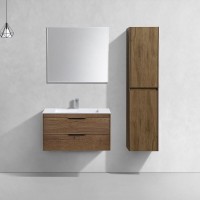 Тумба под раковину Vincea Chiara 2D 80 см, подвесная, дуб табак T.Oak, VMC-2C2800TO