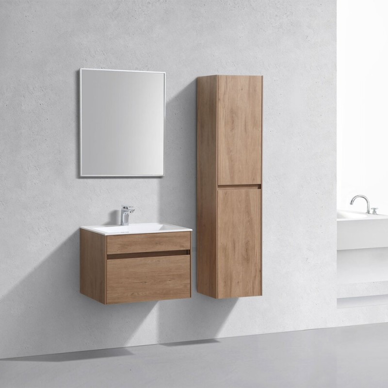 Тумба под раковину Vincea Chiara 60 см, подвесная, светло-коричневый (N.Oak), VMC-2C600NO