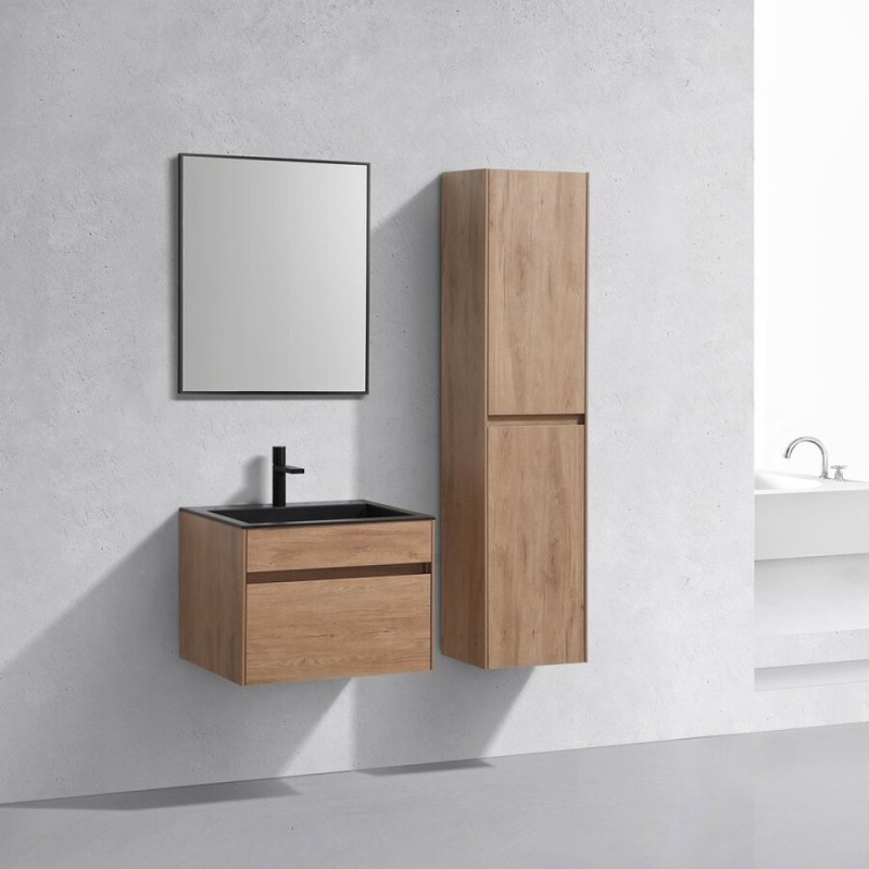 Тумба под раковину Vincea Chiara 60 см, подвесная, светло-коричневый (N.Oak), VMC-2C600NO