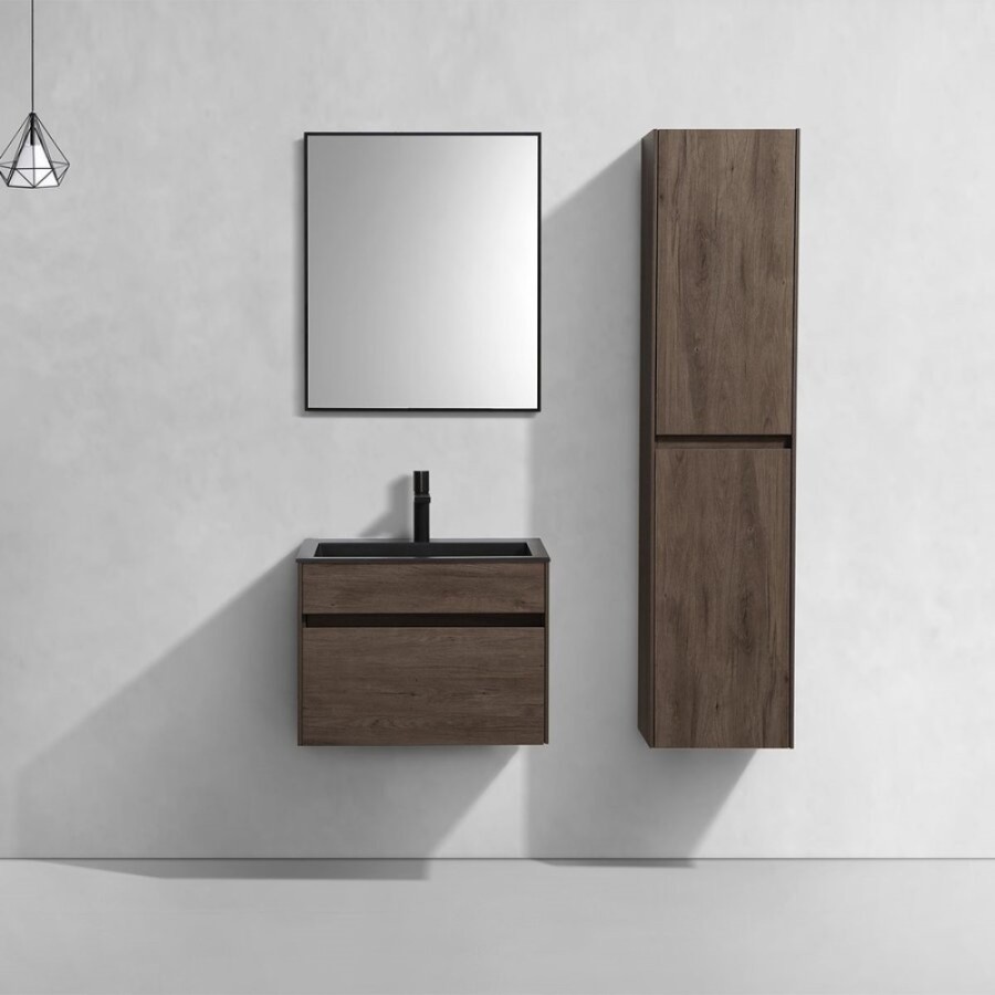 Тумба под раковину Vincea Chiara 60 см, подвесная, темно-коричневый (R.Oak), VMC-2C600RO