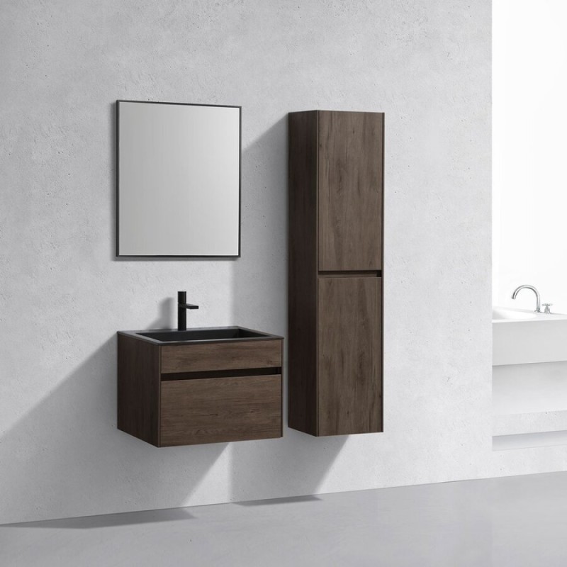 Тумба под раковину Vincea Chiara 60 см, подвесная, темно-коричневый (R.Oak), VMC-2C600RO