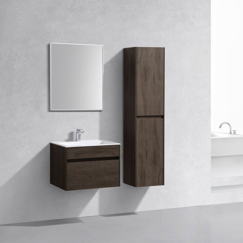 Тумба под раковину Vincea Chiara 60 см, подвесная, темно-коричневый (R.Oak), VMC-2C600RO