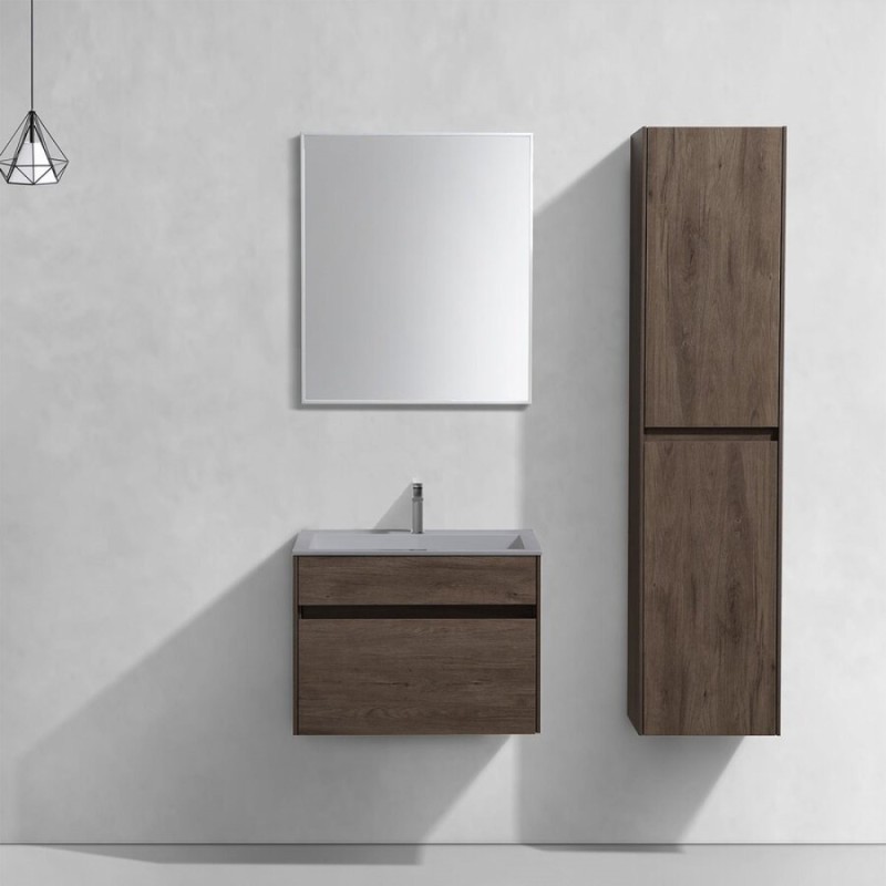 Тумба под раковину Vincea Chiara 60 см, подвесная, темно-коричневый (R.Oak), VMC-2C600RO