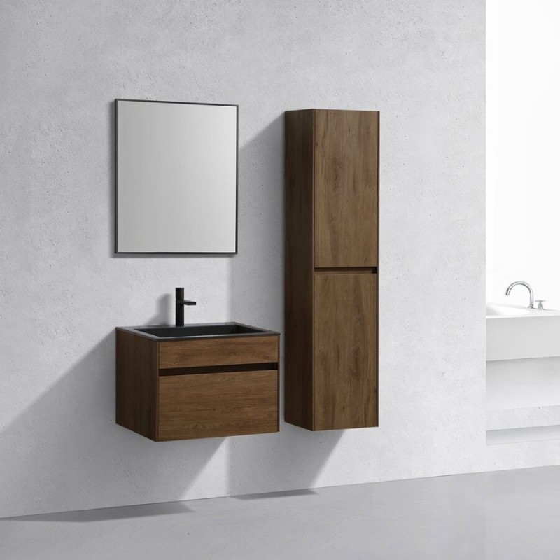 Тумба под раковину Vincea Chiara 60 см, подвесная, коричневый (T.Oak), VMC-2C600TO