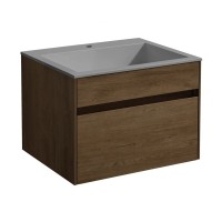 Тумба под раковину Vincea Chiara 60 см, подвесная, коричневый (T.Oak), VMC-2C600TO
