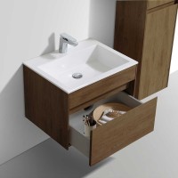 Тумба под раковину Vincea Chiara 60 см, подвесная, коричневый (T.Oak), VMC-2C600TO