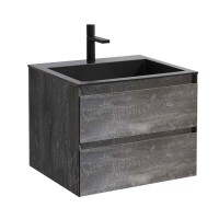 Тумба под раковину Vincea Luka 60 см, подвесная, серый камень (G.Stone), VMC-2L600GS