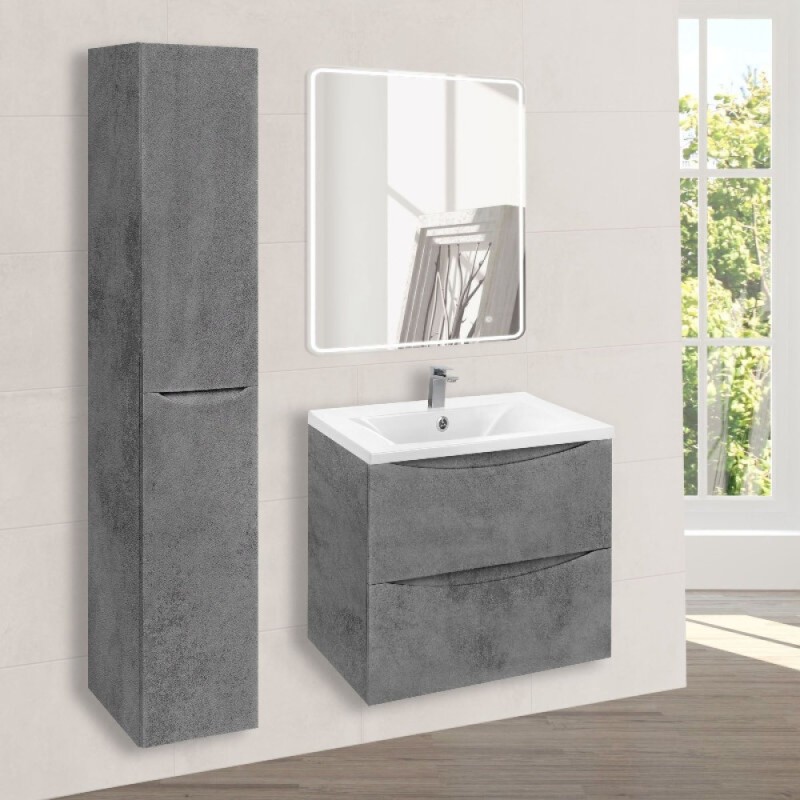 Тумба под раковину Vincea Mia VMC-2MA600BT, 60 см, подвесная, цвет beton