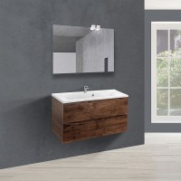Тумба под раковину Vincea Mia 90 см, подвесная, дерево, VMC-2MA900RW