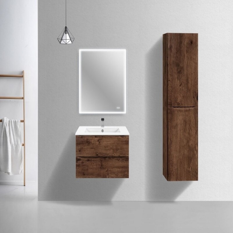Тумба под раковину Vincea Mia Slim 60 см, подвесная, дерево, VMC-2MC600S1RW