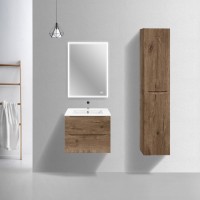 Тумба под раковину Vincea Mia Slim 60 см, подвесная, дуб винтаж, VMC-2MC600S1VO