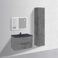 Тумба под раковину Vincea Mia 75 см, подвесная, Beton (серый бетон), VMC-2MC750BT
