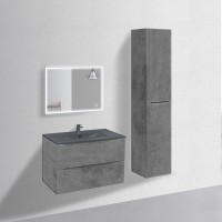 Тумба под раковину Vincea Mia 75 см, подвесная, Beton (серый бетон), VMC-2MC750BT