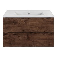 Тумба под раковину Vincea Mia 75 см, подвесная, R Wood (дерево), VMC-2MC750RW