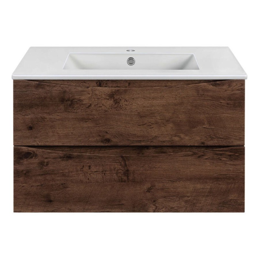 Тумба под раковину Vincea Mia 75 см, подвесная, R Wood (дерево), VMC-2MC750RW