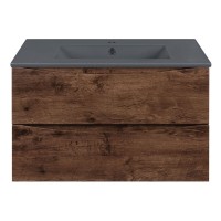Тумба под раковину Vincea Mia 75 см, подвесная, R Wood (дерево), VMC-2MC750RW