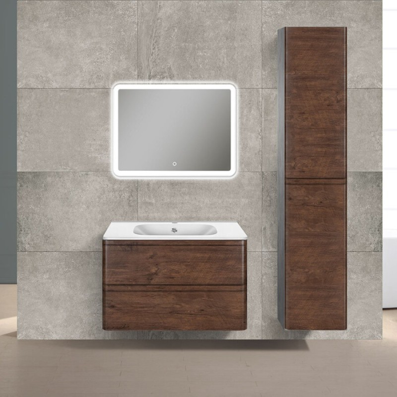 Тумба под раковину Vincea Vico VMC-2V800RW 80 см, подвесная, коричневый