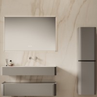 Тумба под раковину Vincea Caprise VMC-4CA120MLG, 120 см, подвесная, цвет светло-серый матовый