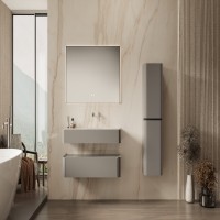 Тумба под раковину Vincea Caprise VMC-4CA120MLG, 120 см, подвесная, цвет светло-серый матовый