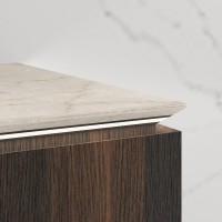 Тумба под раковину Vincea Luxe VMC-4LX140WN, 140 см, подвесная, цвет натуральный орех