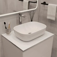 Столешница Viant Neo VNEO60MRBEL-STMDF, 60 см, цвет белый мрамор