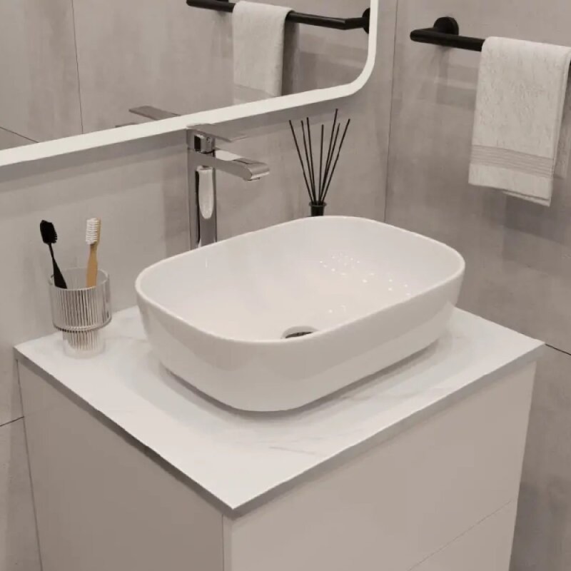 Столешница Viant Neo VNEO60MRBEL-STMDF, 60 см, цвет белый мрамор