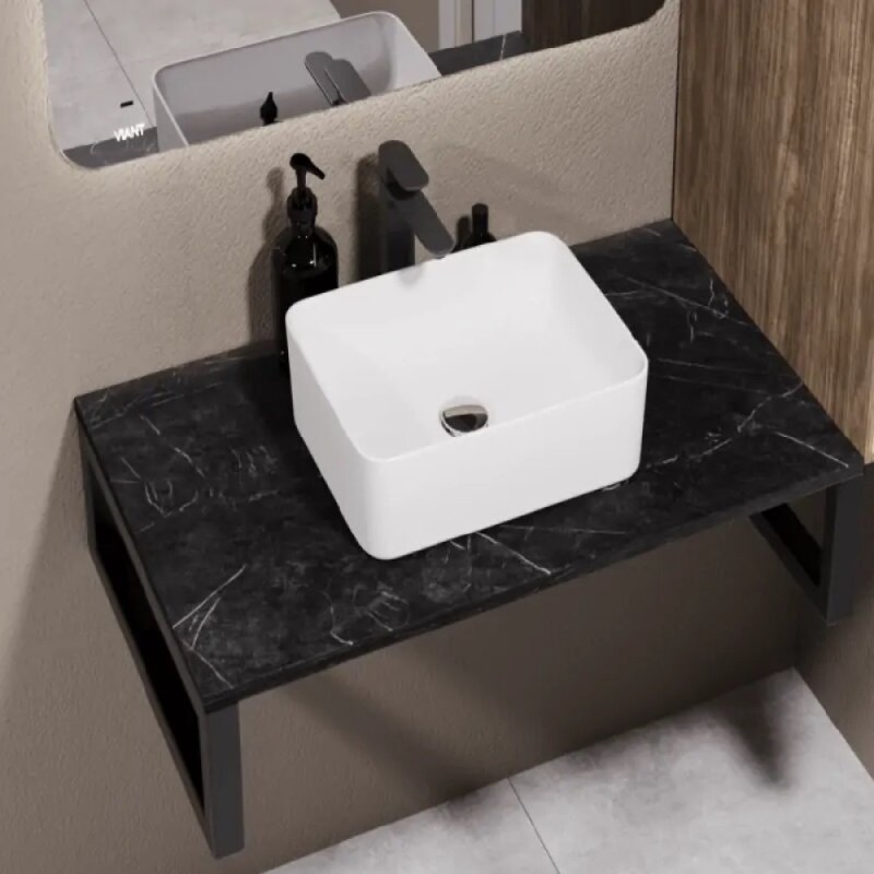 Столешница Viant Neo VNEO60MRCH-STMDF, 60 см, цвет черный мрамор