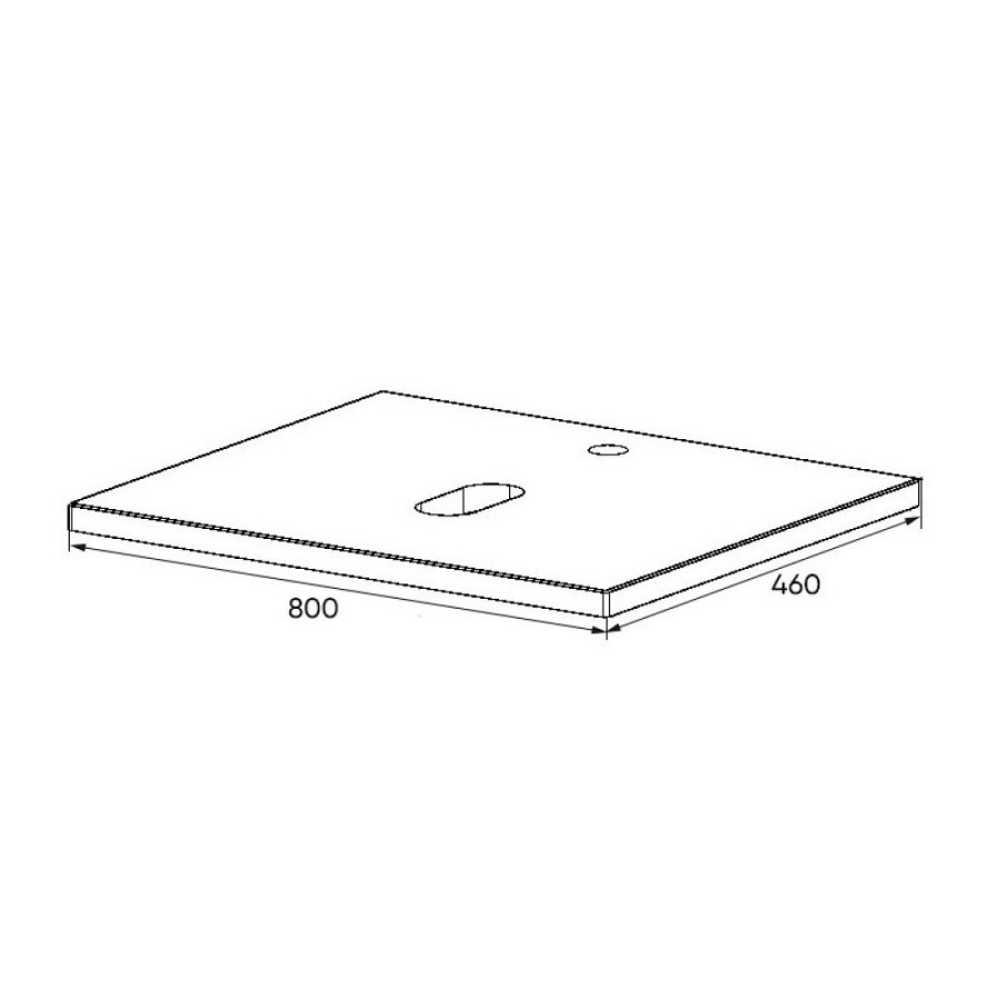 Столешница Viant Neo VNEO80MRBEL-STMDF, 80 см, цвет белый мрамор