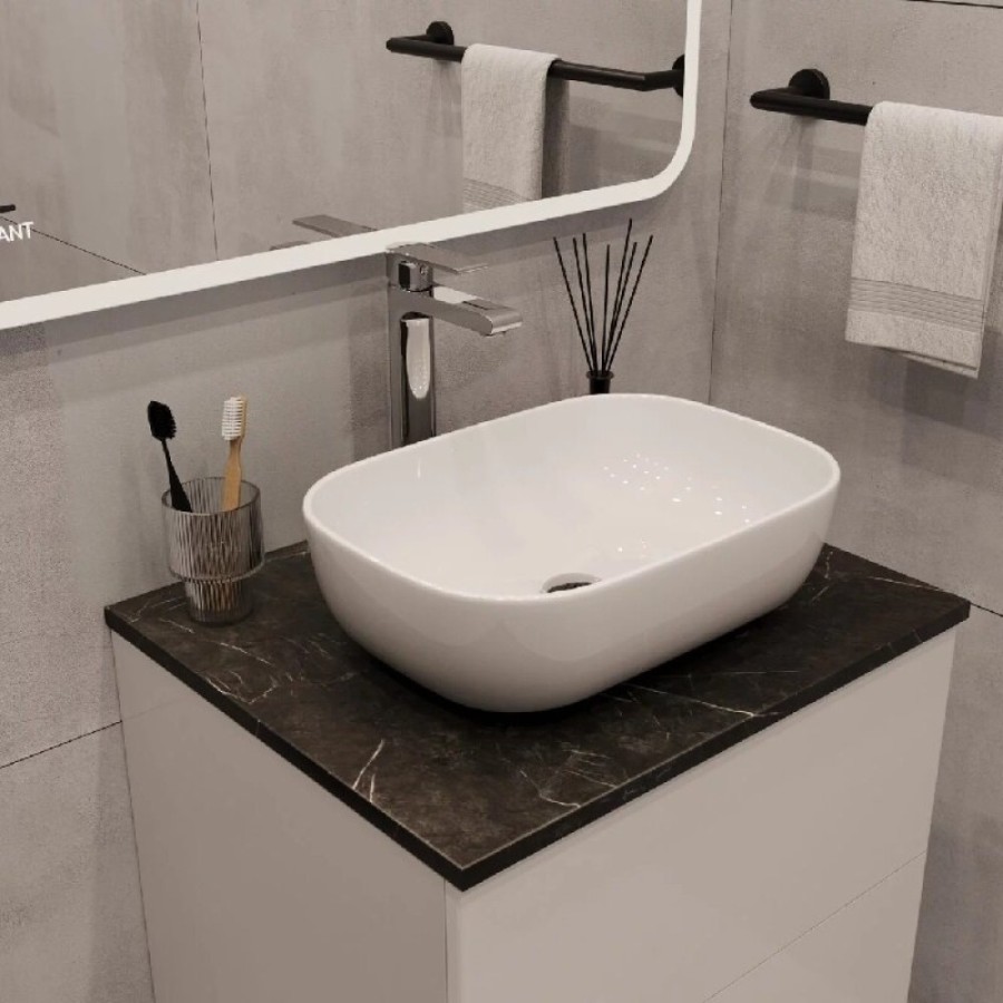 Столешница Viant Neo VNEO80MRCH-STMDF, 80 см, цвет черный мрамор
