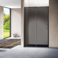 Душевая дверь Vincea Como VPS-1C 120 см раздвижная, стекло тонированное, черный, VPS-1C120CGB