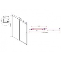 Душевая дверь Vincea Como VPS-1C120CL, 120 см, раздвижная, стекло прозрачное, хром