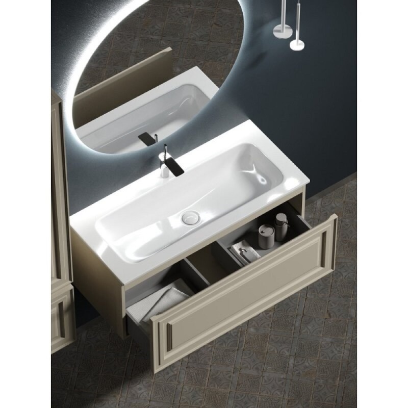 Тумба под раковину Sancos Very 100 см, подвесная, цвет Beige Soft, VR100CE