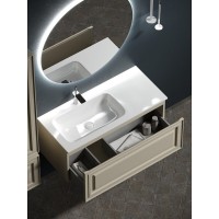 Тумба под раковину Sancos Very 100 см, подвесная, левая, цвет Beige Soft, VR100LCE