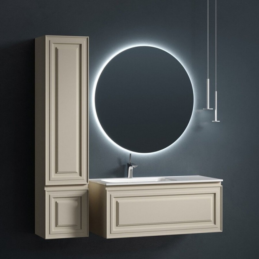 Тумба под раковину Sancos Very 100 см, подвесная, левая, цвет Beige Soft, VR100LCE