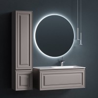 Тумба под раковину Sancos Very 100 см, подвесная, левая, цвет Doha Soft, VR100LSM