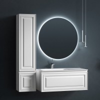 Тумба под раковину Sancos Very 100 см, подвесная, левая цвет Bianco, VR100LW