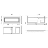Тумба под раковину Sancos Very 100 см, подвесная, правая, цвет Beige Soft, VR100RCE