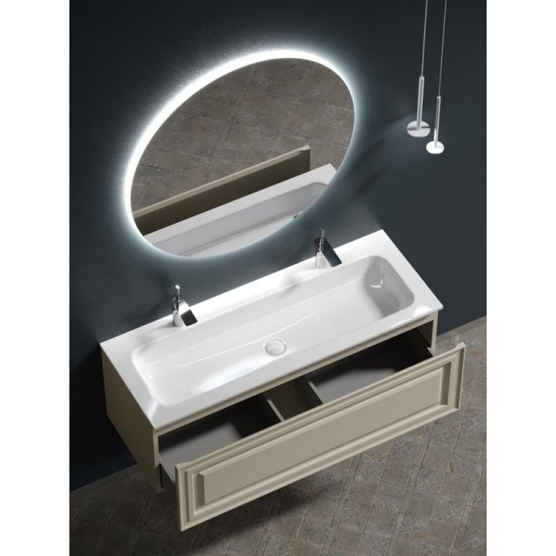Тумба под раковину Sancos Very 120 см, подвесная, цвет Beige Soft, VR120CE