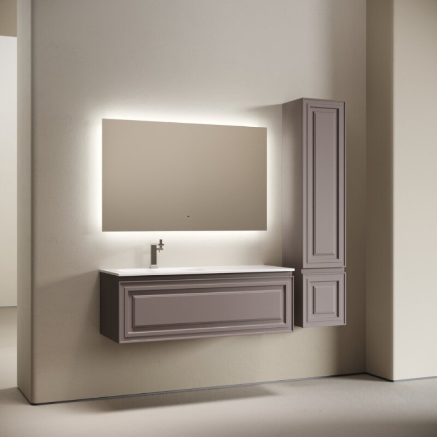 Тумба под раковину Sancos Very VR120LSM, 120 см, подвесная, Doha Soft, левая