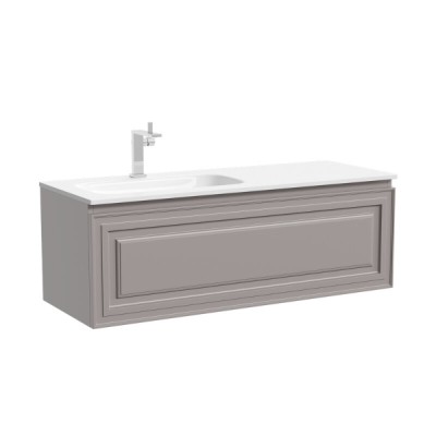 Тумба под раковину Sancos Very VR120LSM, 120 см, подвесная, Doha Soft, левая
