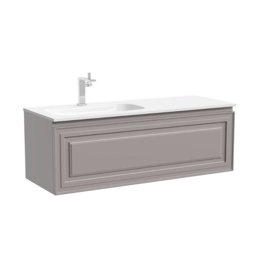 Тумба под раковину Sancos Very VR120LSM, 120 см, подвесная, Doha Soft, левая