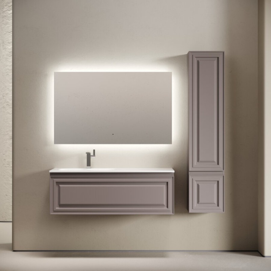 Тумба под раковину Sancos Very VR120LSM, 120 см, подвесная, Doha Soft, левая