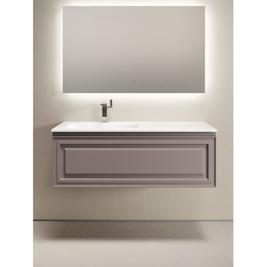 Тумба под раковину Sancos Very VR120LSM, 120 см, подвесная, Doha Soft, левая