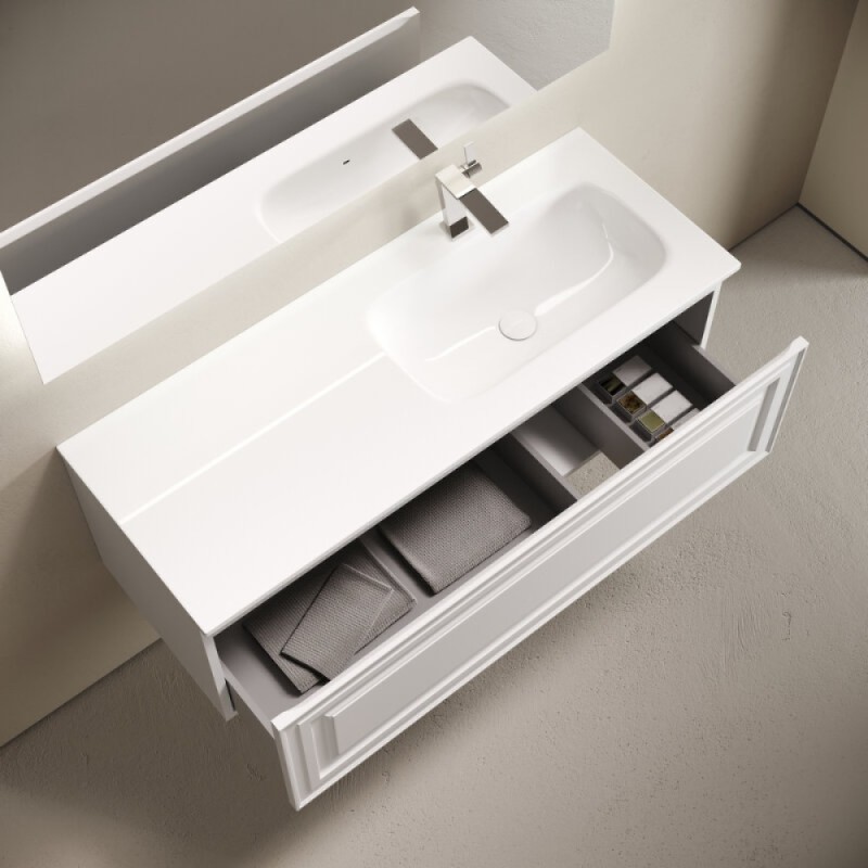 Тумба под раковину Sancos Very VR120RW, 120 см, подвесная, Bianco, правая