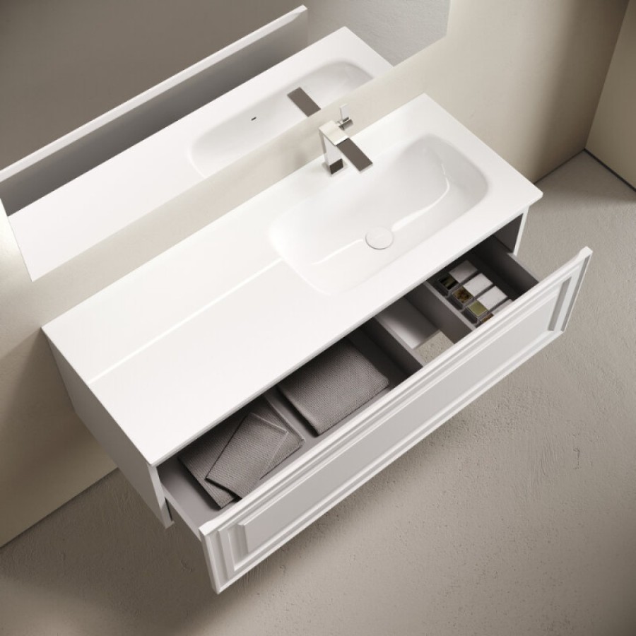 Тумба под раковину Sancos Very VR120RW, 120 см, подвесная, Bianco, правая