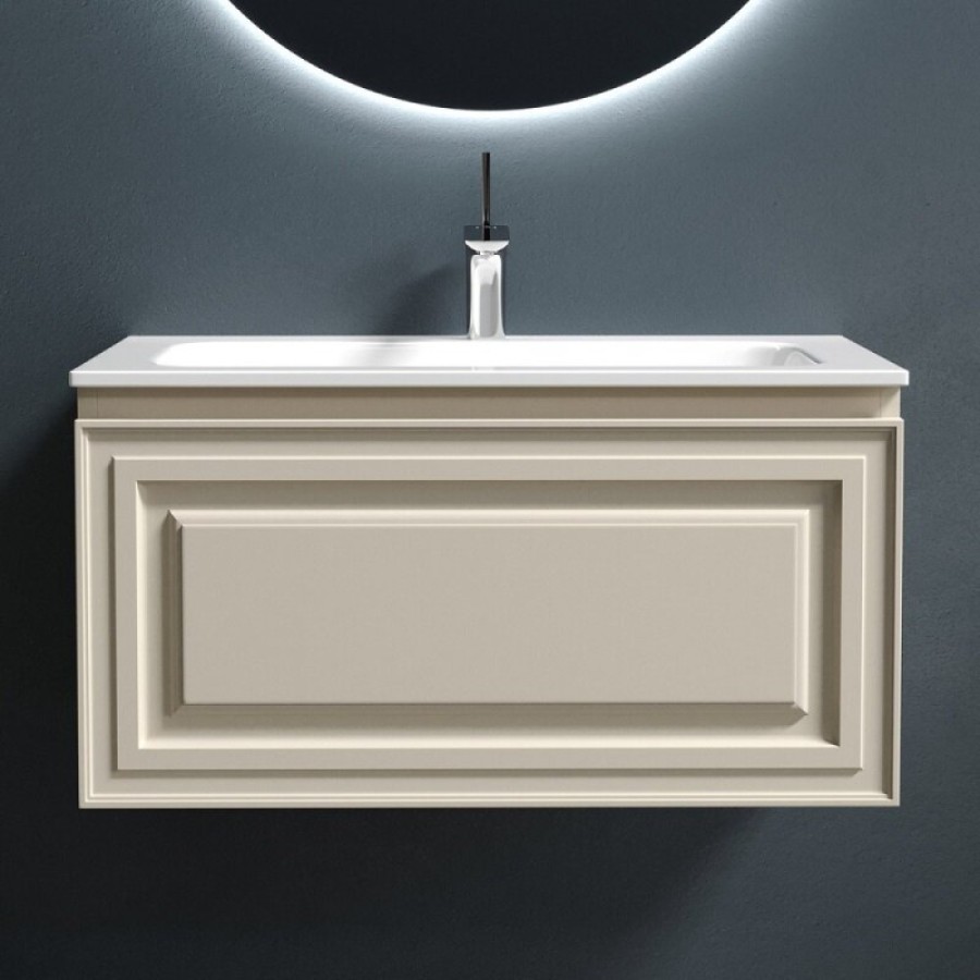 Тумба под раковину Sancos Very 80 см, подвесная, цвет Beige Soft, VR80CE