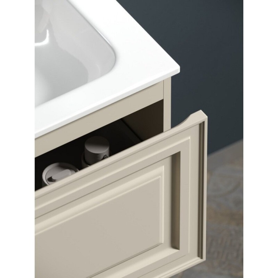 Тумба под раковину Sancos Very 80 см, подвесная, цвет Beige Soft, VR80CE
