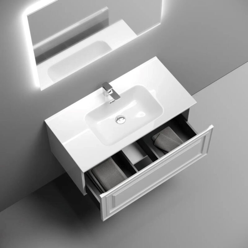 Тумба под раковину Sancos Very VR90W, 90 см подвесная, Bianco
