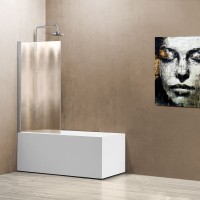 Душевая шторка на ванну Vincea VSB-11800CH 80 x 140 см, распашная, стекло шиншилла, хром